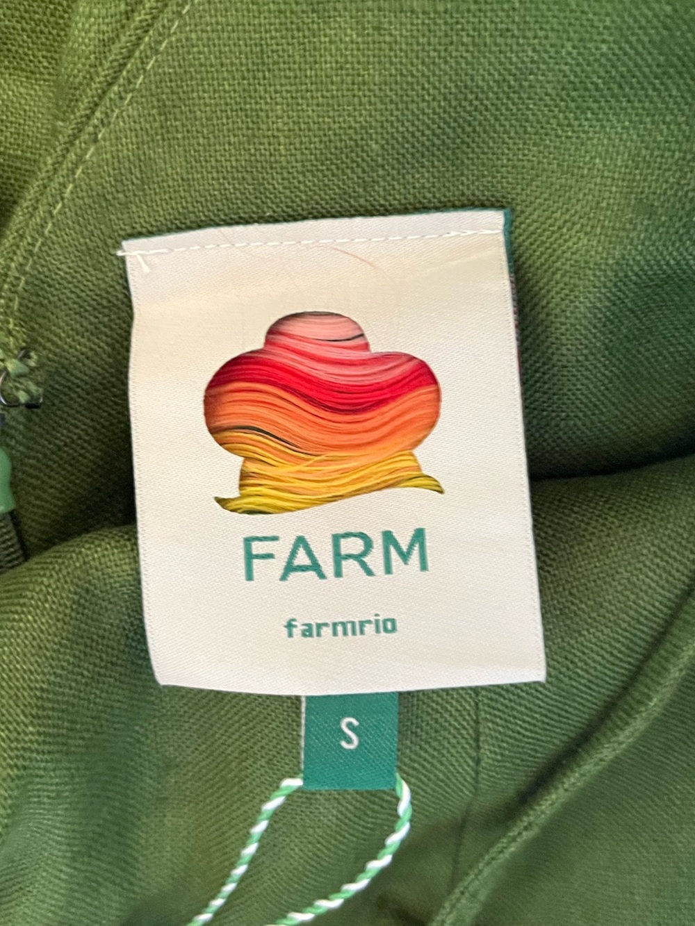 Farm Rio: Green Monstera Leaf Sleeveless Euroflax Premium Linen Maxi
Dress S - Picture 7 of 8